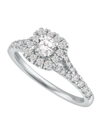 Macy's Помолвочное кольцо Diamond Halo (3/4 ct. t.w.) в 14k White or Yellow Gold
