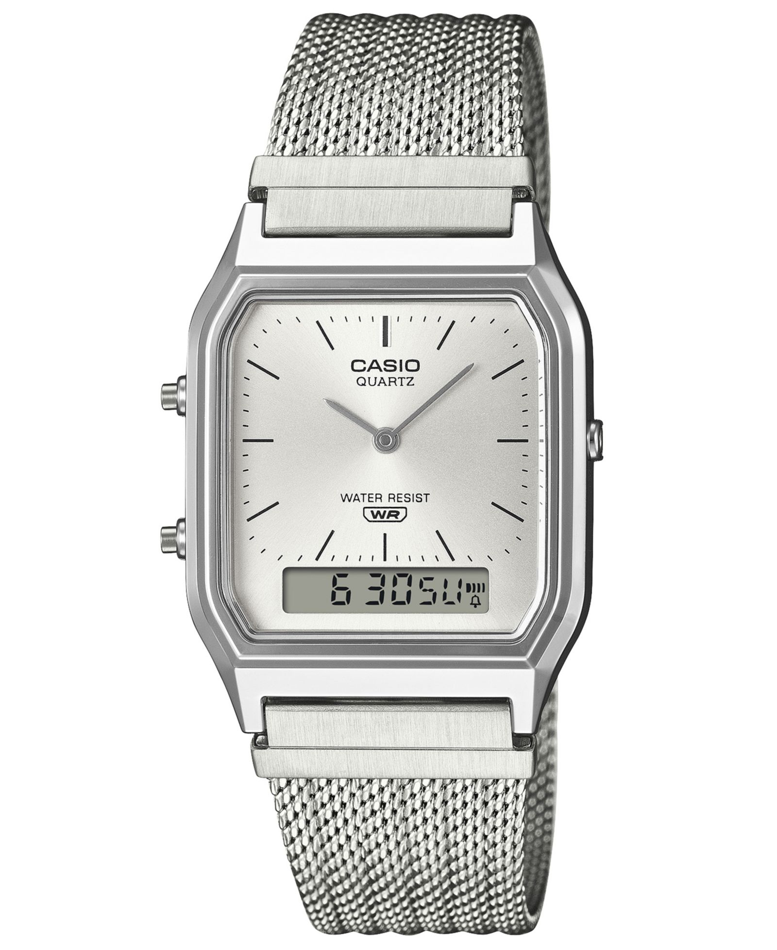 Casio Unisex Japanese Quartz Silver-Tone Watch 29.8mm