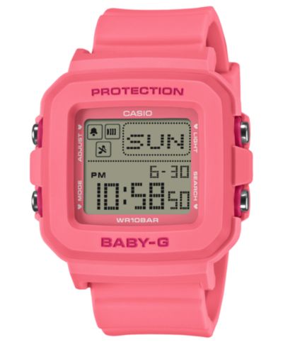 Женские часы G-Shock Baby G Pink Resin с японским кварцем 39mm