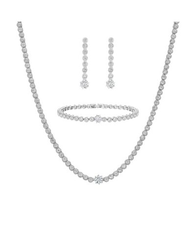 Bearfruit Jewelry Celeste Tennis Necklace, Bracelet & Earring Set Dainty Jewelry