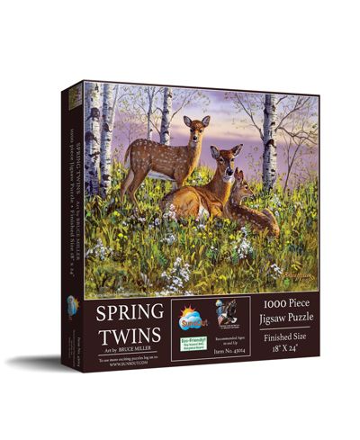 Sunsout Spring Twins 500 Piece Jigsaw Puzzle, Ages 15+