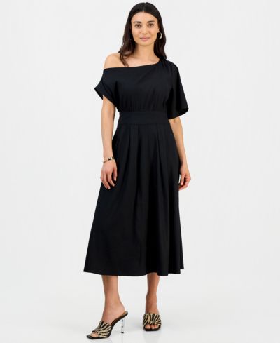 I.N.C. International Concepts Petite Off-Shoulder Maxi Dress, Macy's Exclusive