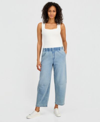 Женские джинсы Style & Co High-Rise Pull-On Barrel