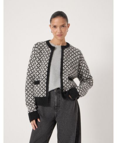 Hush Women's Jacquard Wool Edge To Edge Cardigan