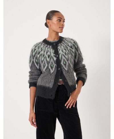 Hush Женский кардиган из смеси мохера Fair Isle