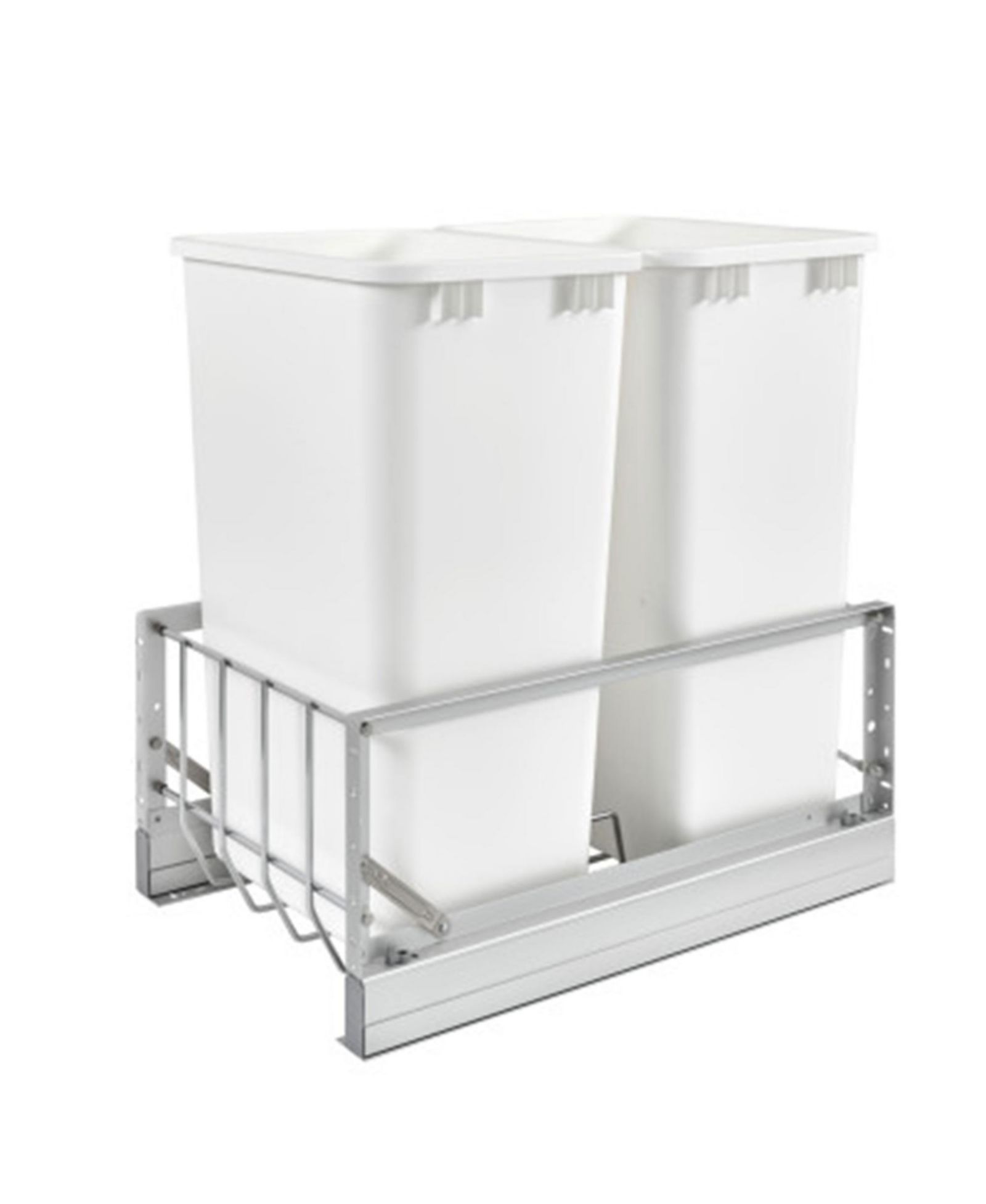 Rev-A-Shelf Double Pullout 50 qt. Kitchen Trash Can w/ Soft-Close, 5349-2150DM-2