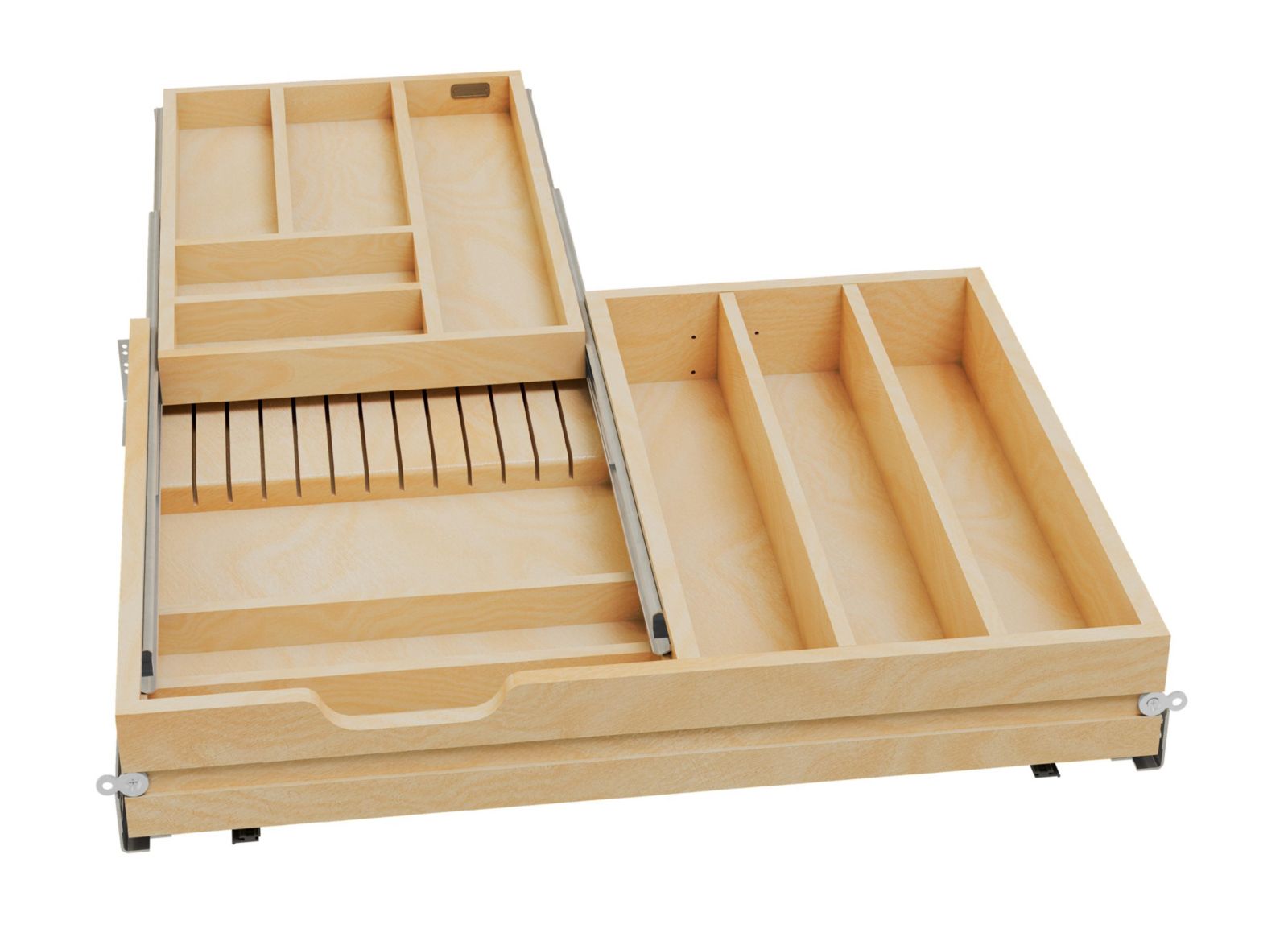 Rev-A-Shelf 27'' Tiered Cutlery Drawer Organizer with Soft-Close, 4WTCD-30HSC-1