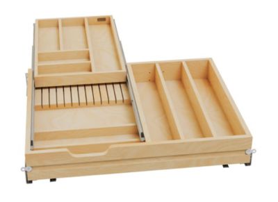 Rev-A-Shelf 27'' Tiered Cutlery Drawer Organizer with Soft-Close, 4WTCD-30HSC-1
