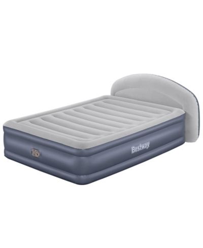 Bestway Tritech LoungeLux Headboard 18" Queen Air Mattress with Built-in AC Pump