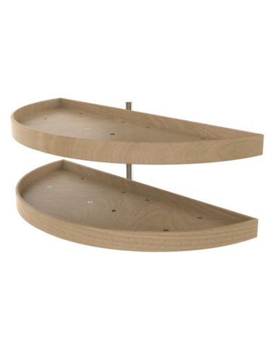 Rev-a-Shelf 37.75" Lazy Susan Half-Moon Shaped 2-Shelf Turner, 4WLS882-38-570