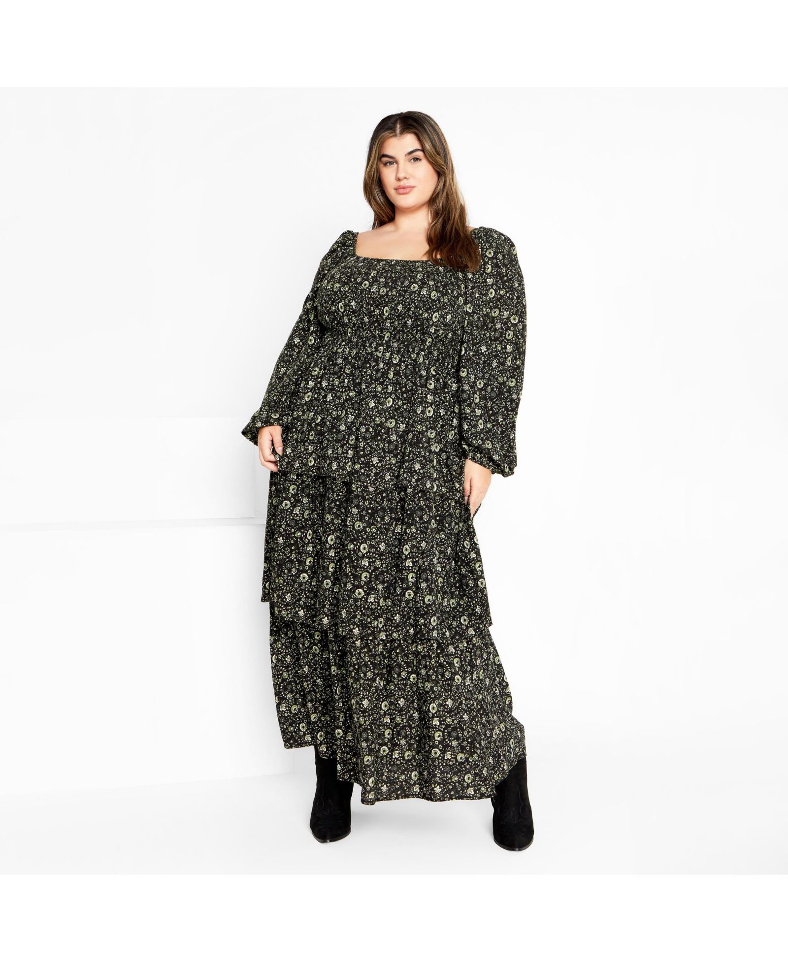 CITY CHIC Plus Size Dahlia Tiered Maxi Dress