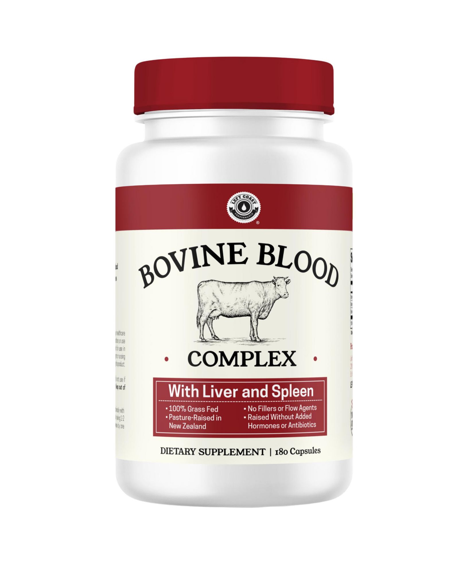 Капсулы Left Coast Performance Bovine Blood, 180ct