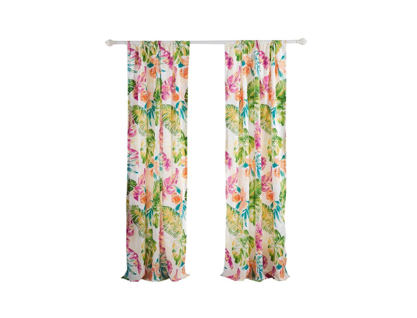 Greenland Home Fashions Tropics Window Panel Pair - 42x84", Coral