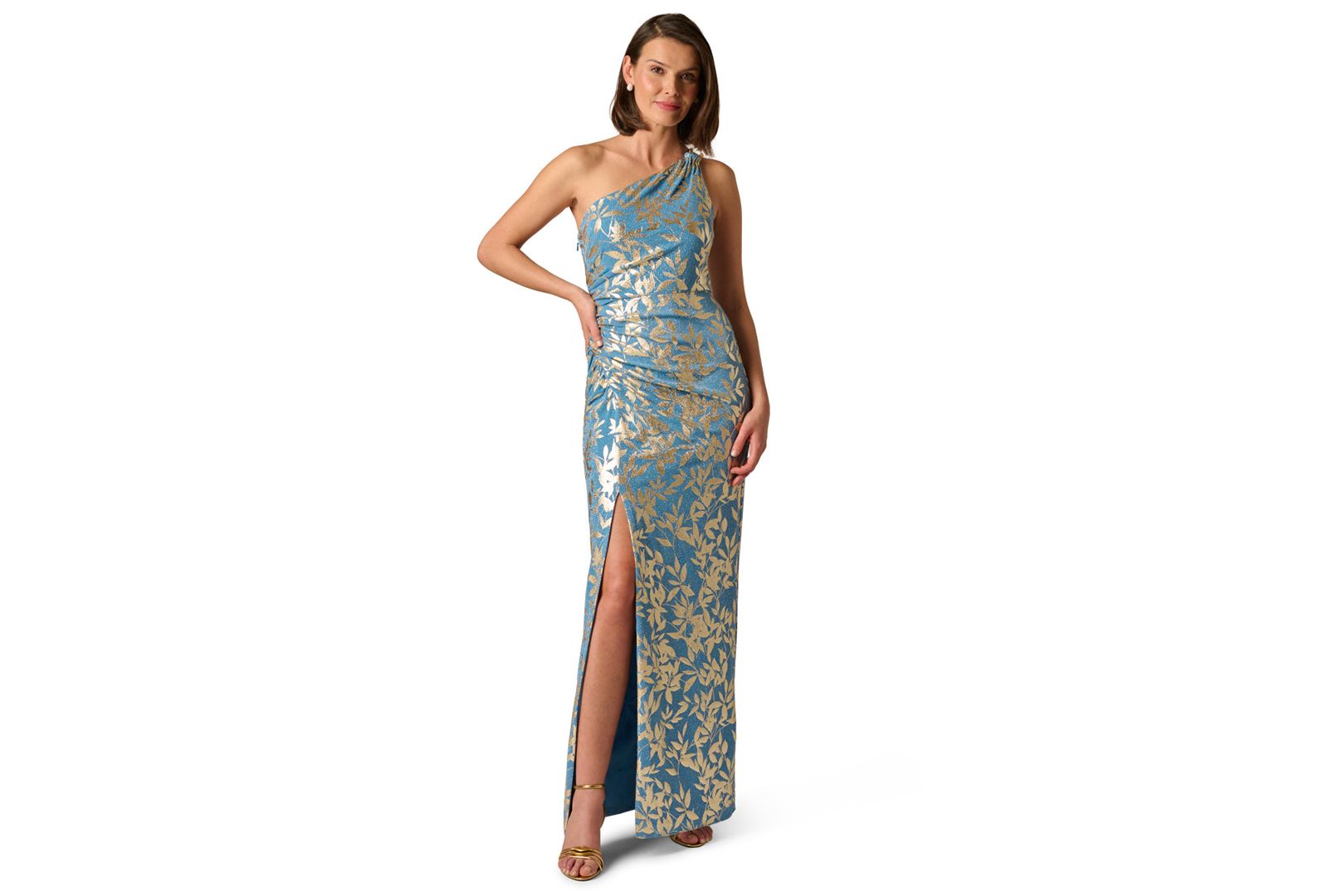 Adrianna Papell Женский One-Shoulder Ball Gown