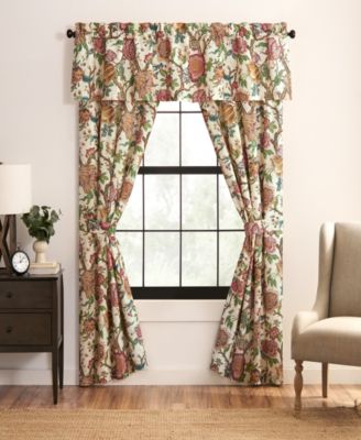 Rose Tree Bronte Floral Tailored Drapery Panel Set, 50" x 84"