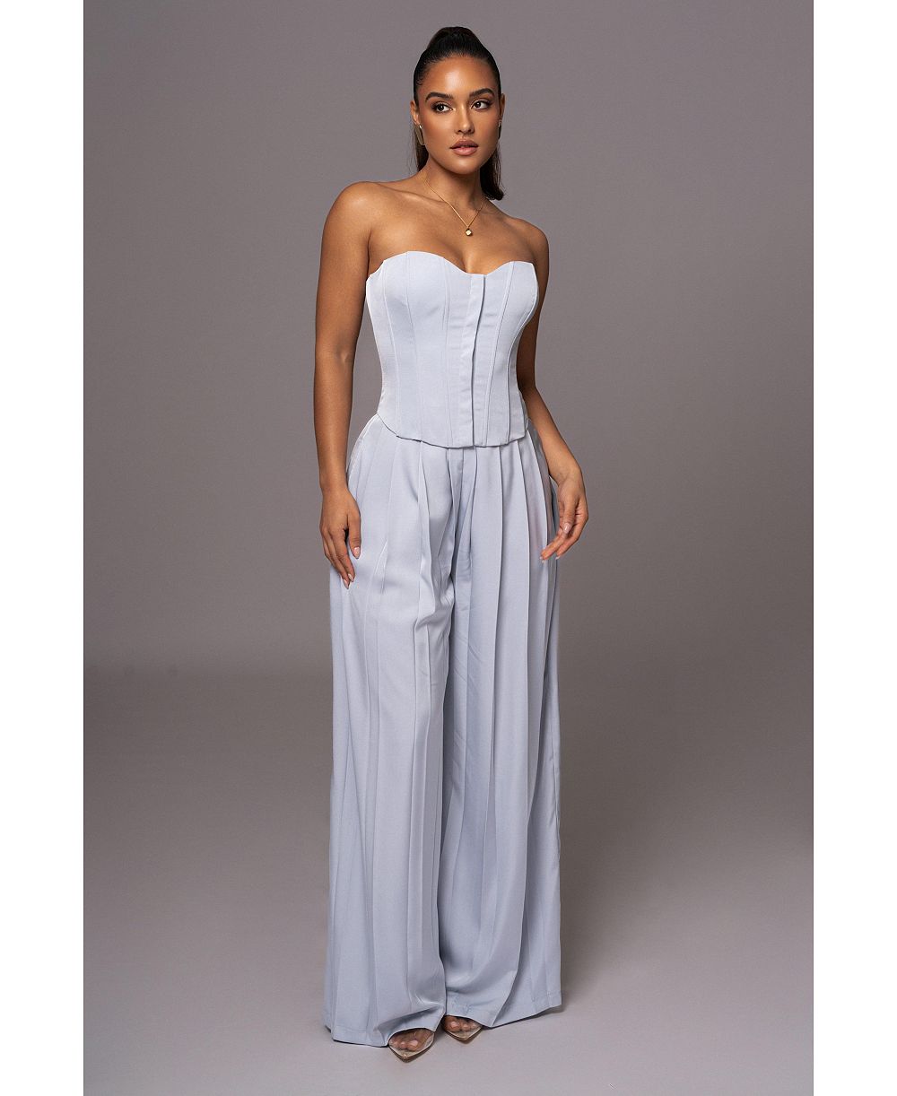 JLUXLABEL Women's Clara Wide Leg Pleated Trousers