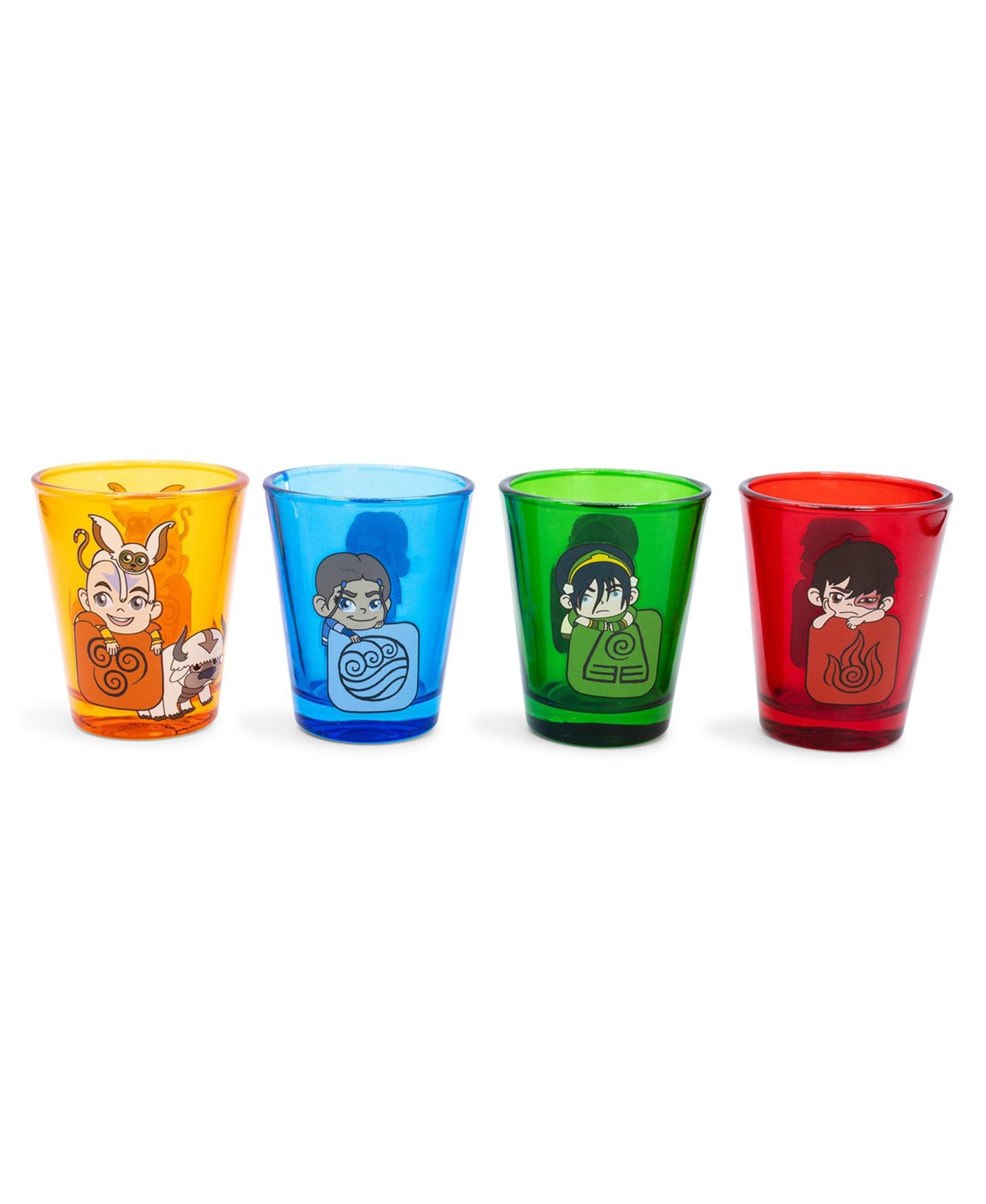 Стопки для шотов Avatar: The Last Airbender Chibi Characters 2-Ounce, набор 4 шт