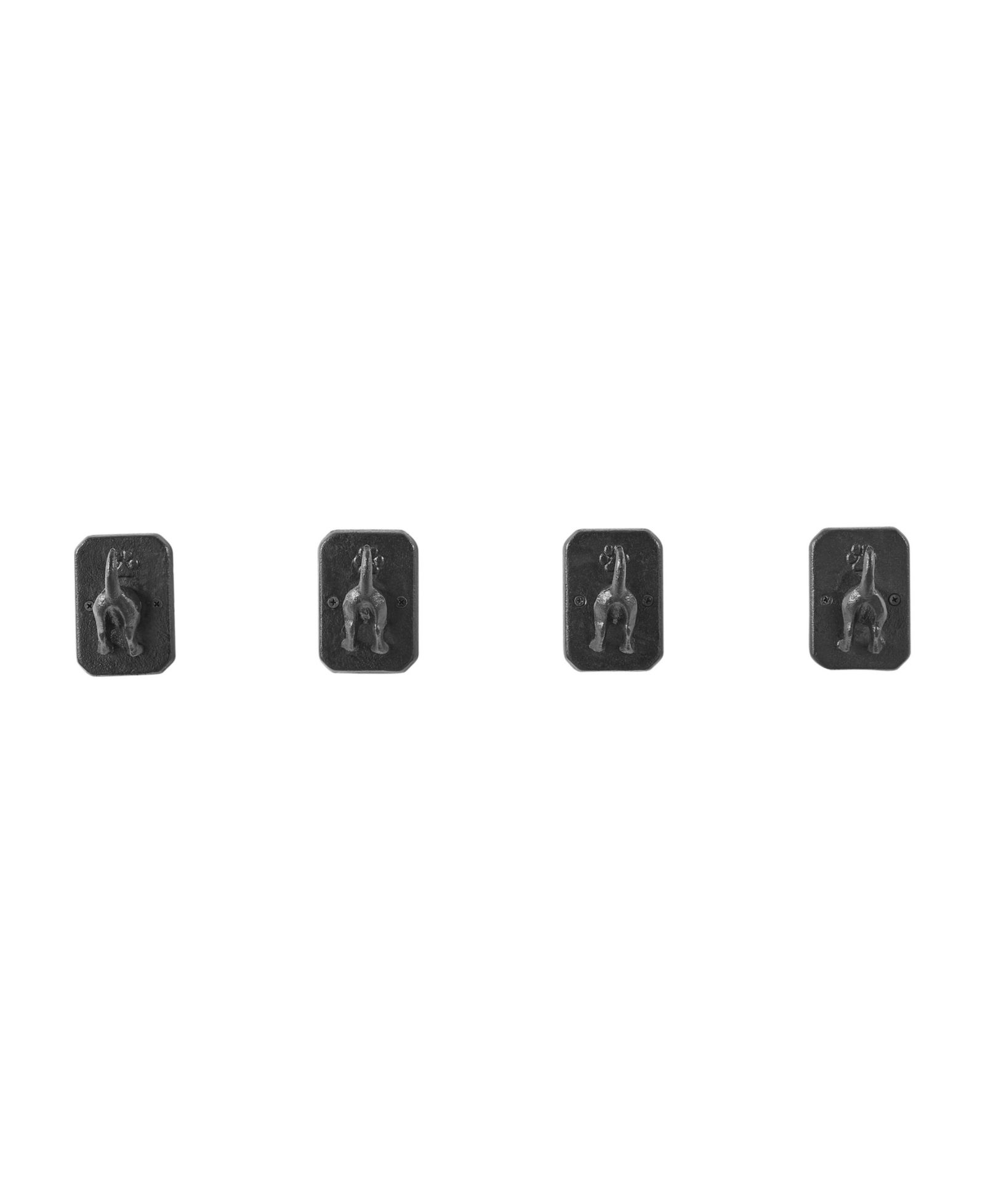 Danya B 4 Piece Dog Tail Wagging Decorative Wall Hook Set