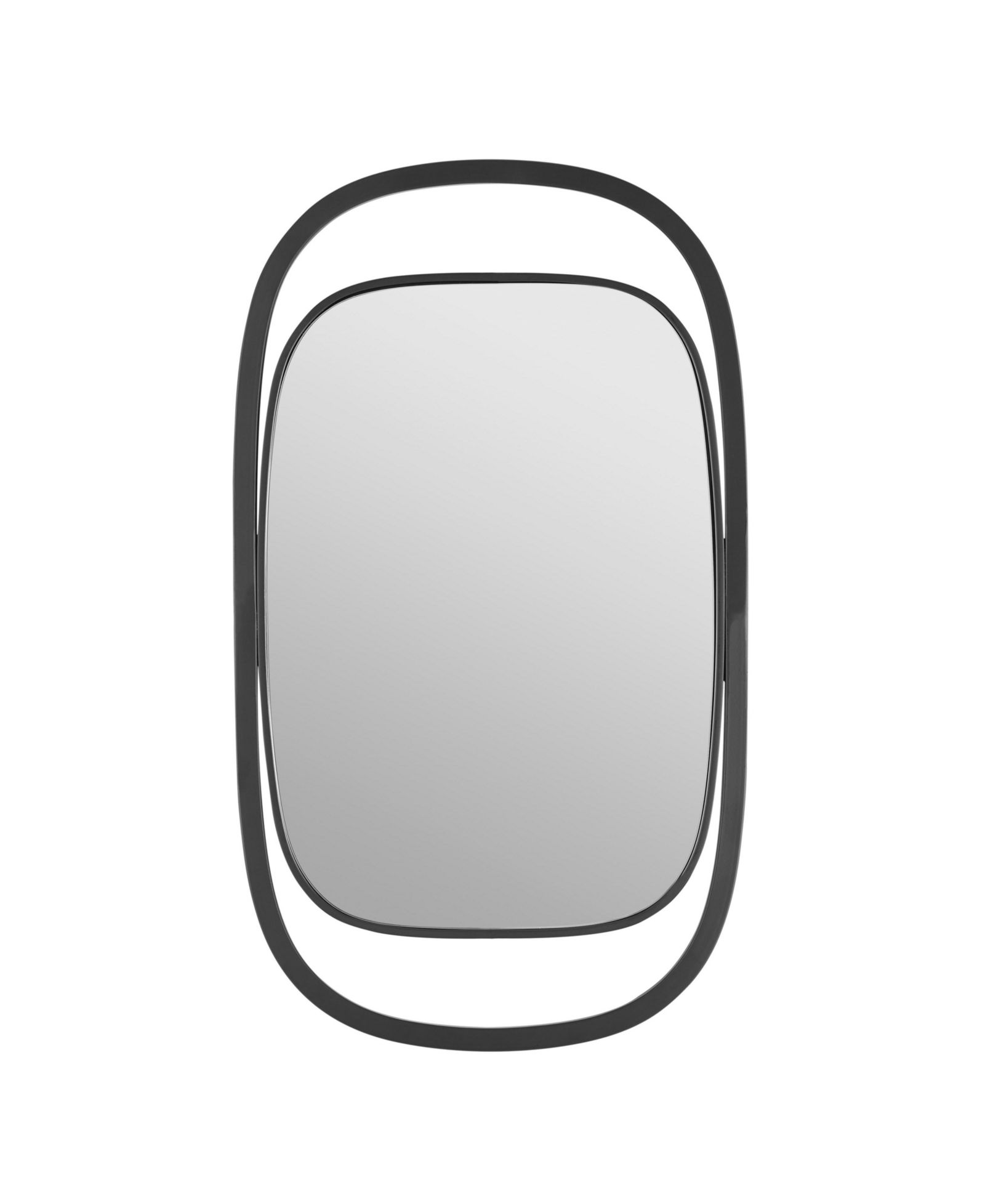 Danya B Sonya 29.6-inch Contemporary Rectangular Wall Mirror with Black Iron Frame