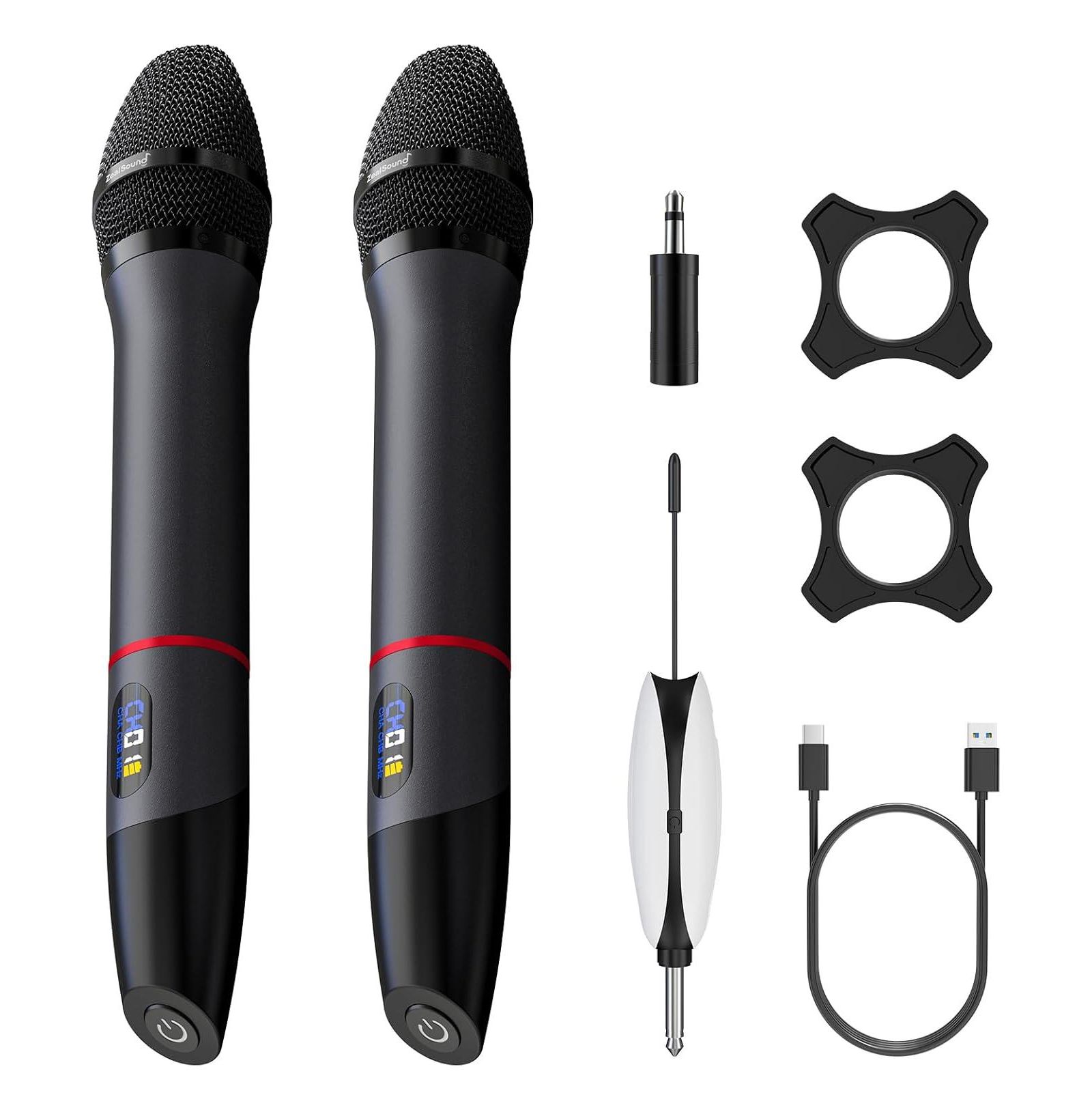 Беспроводная микрофонная система ZealSound UHF 2 Metal Handheld Mics