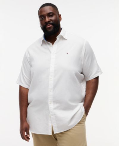 Tommy Hilfiger Мужская рубашка Linen-Blend Short-Sleeve, Big & Tall