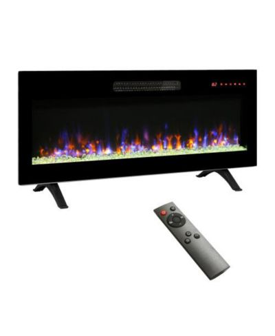 Flynama ультратонкий настенный электрический камин, встроенный, с LED подсветкой и пультом управления