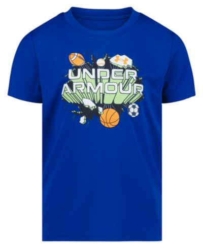 Under Armour Boys' 2T-7 Tech Sports Burst Short-Sleeve T-Shirt