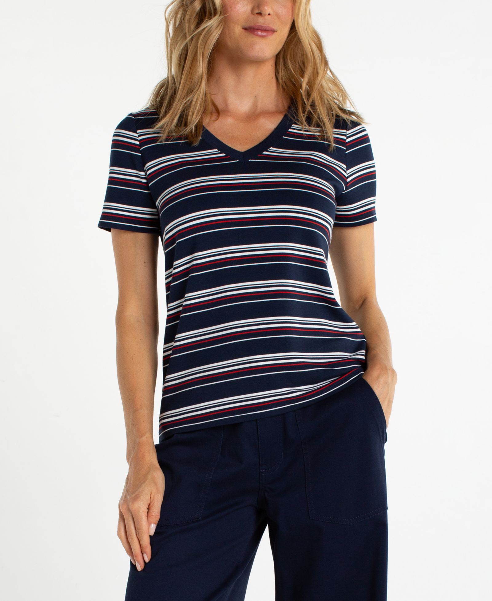 Liverpool Los Angeles Petite Футболка с коротким рукавом Petite Contrast Print