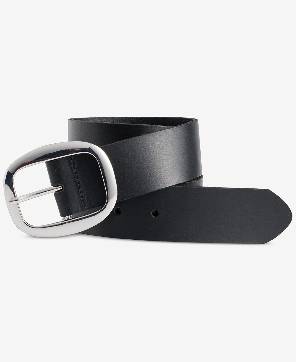 Женский кожаный ремень I.N.C International Concepts Centerbar Oval Buckle