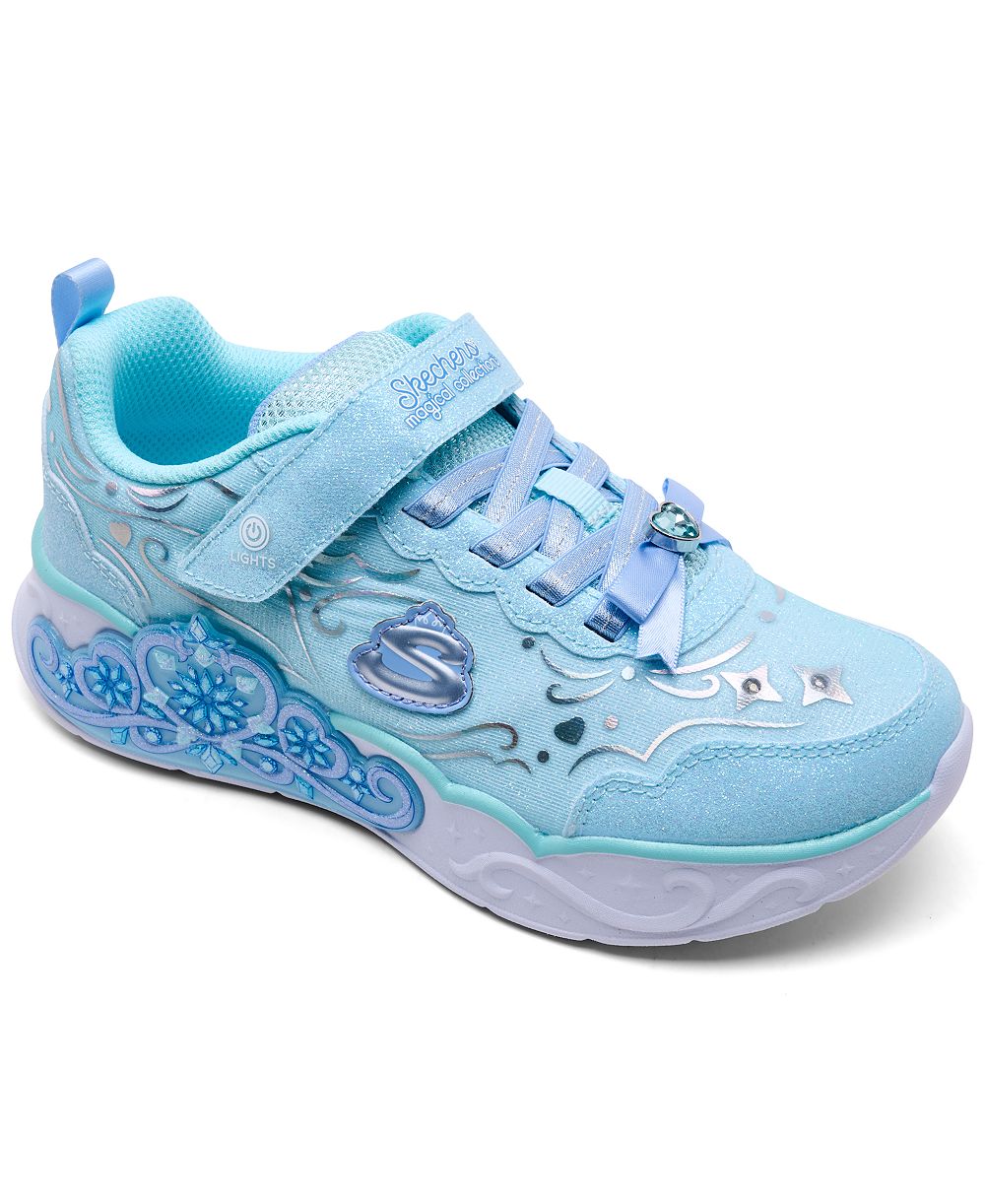 Skechers детские кроссовки S Lights: Princess Steps с ремешком и подсветкой