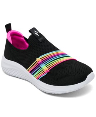 Skechers Little Girls Ultra Flex 3.0 - Rainbow Speed Lifestyle Sneakers from Finish Line