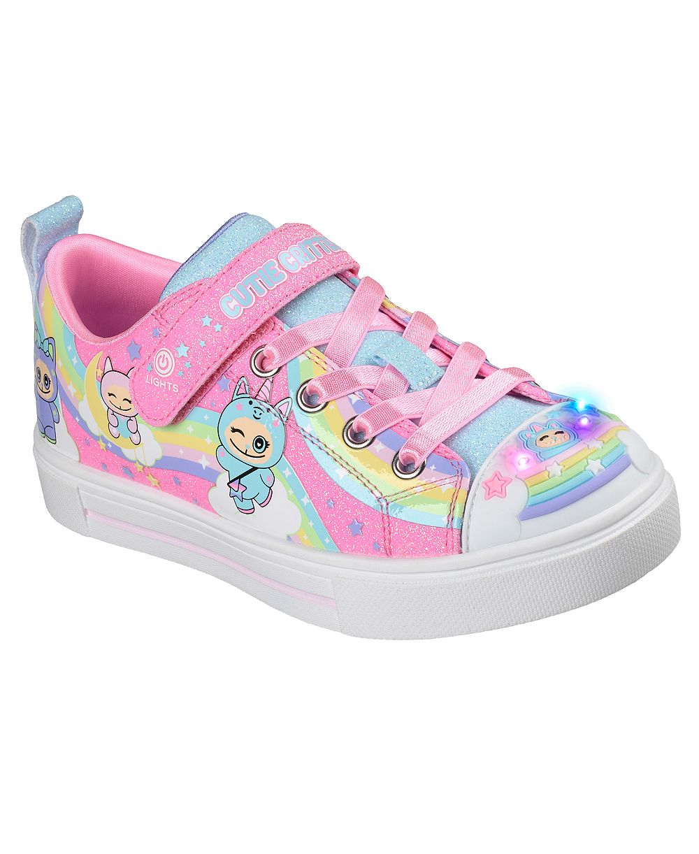Skechers кроссовки с подсветкой Twinkle Sparks Rainbow Critters для девочек