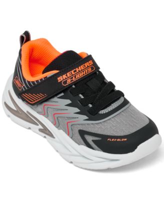 Детские кроссовки Skechers Toddler Kids Lights: Flex-Glow Ultra - Prism-Pacer с застежкой и подсветкой