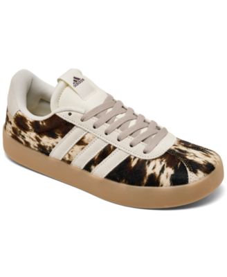 Женские кеды Adidas VL Court 3.0 с принтом под коровью шкуру
