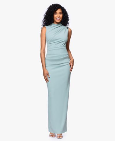 Вечернее платье Betsy & Adam Petite Mock-Neck Sheath Gown