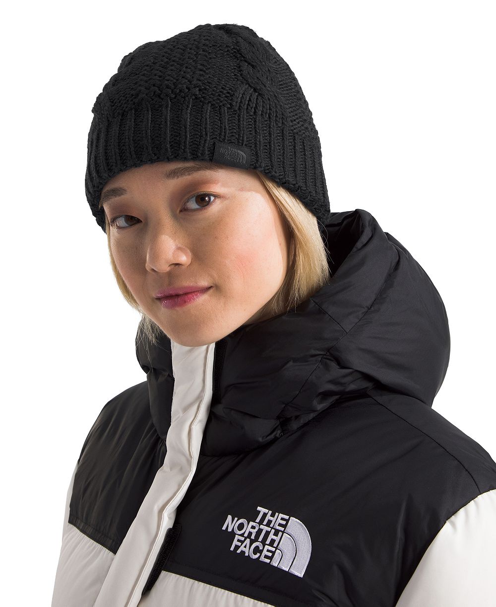 The North Face Cable-Knit Fleece-Lined Beanie