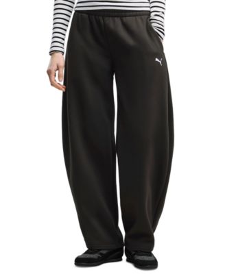 Puma Women's Ess Relaxed Barrel-Leg Fleece Pants