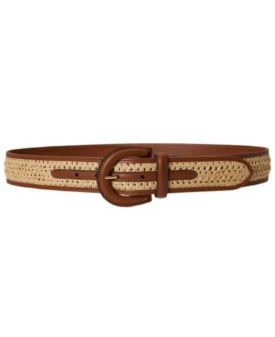 Ремень Lauren Ralph Lauren Straw Crescent Buckle