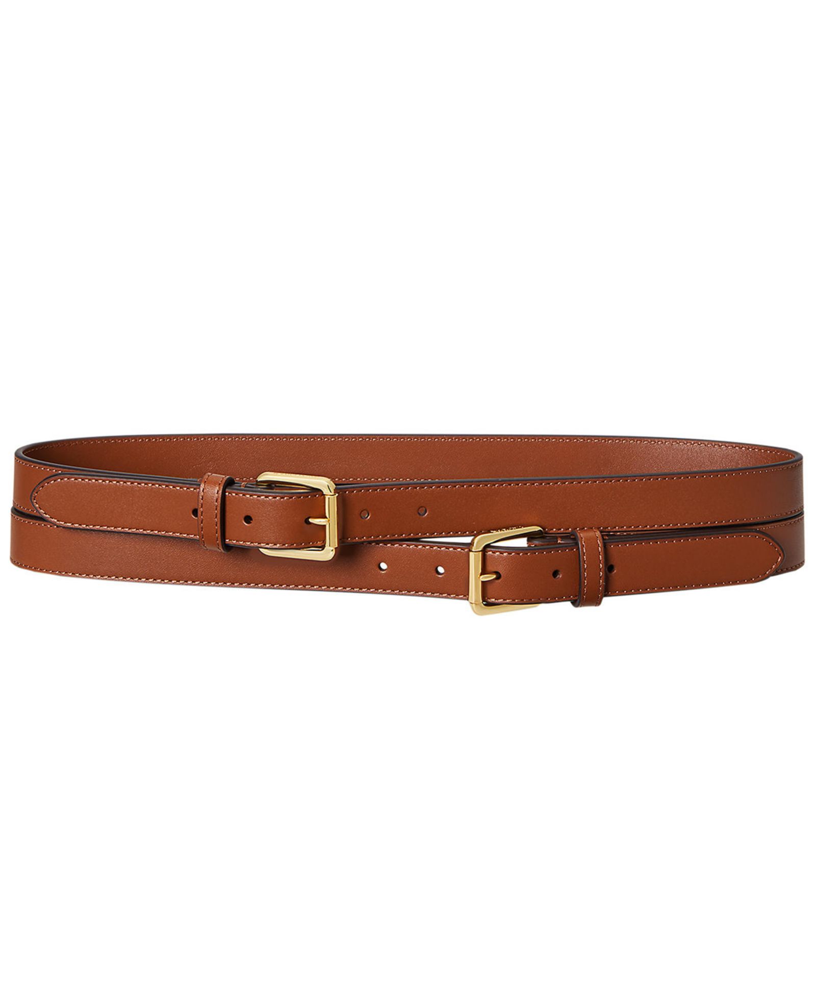 Lauren Ralph Lauren Double-Buckle Stacked Wide Belt