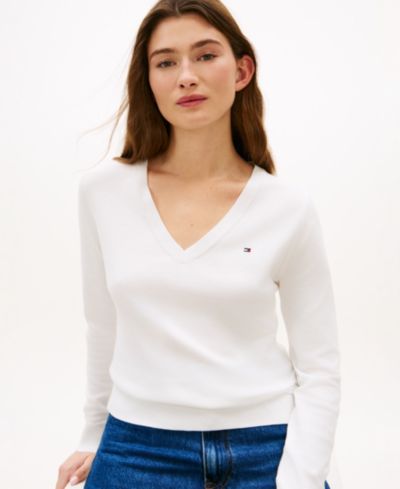 Tommy Hilfiger Women's V-Neck Knit Sweater