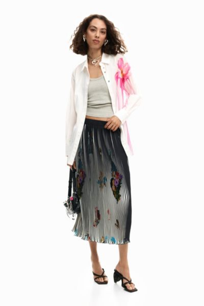 Desigual Women's Midi arty texture skirt