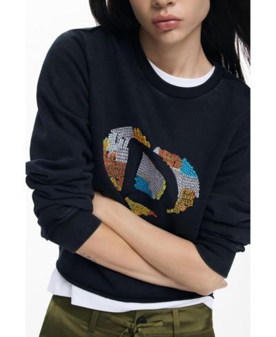 Женская толстовка Desigual с логотипом и бусинами