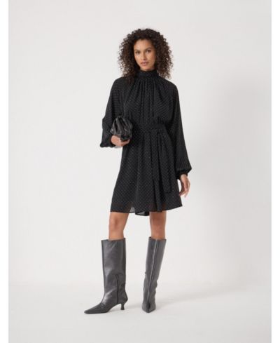 Hush Women's Diamante Gathered Neck Mini Dress