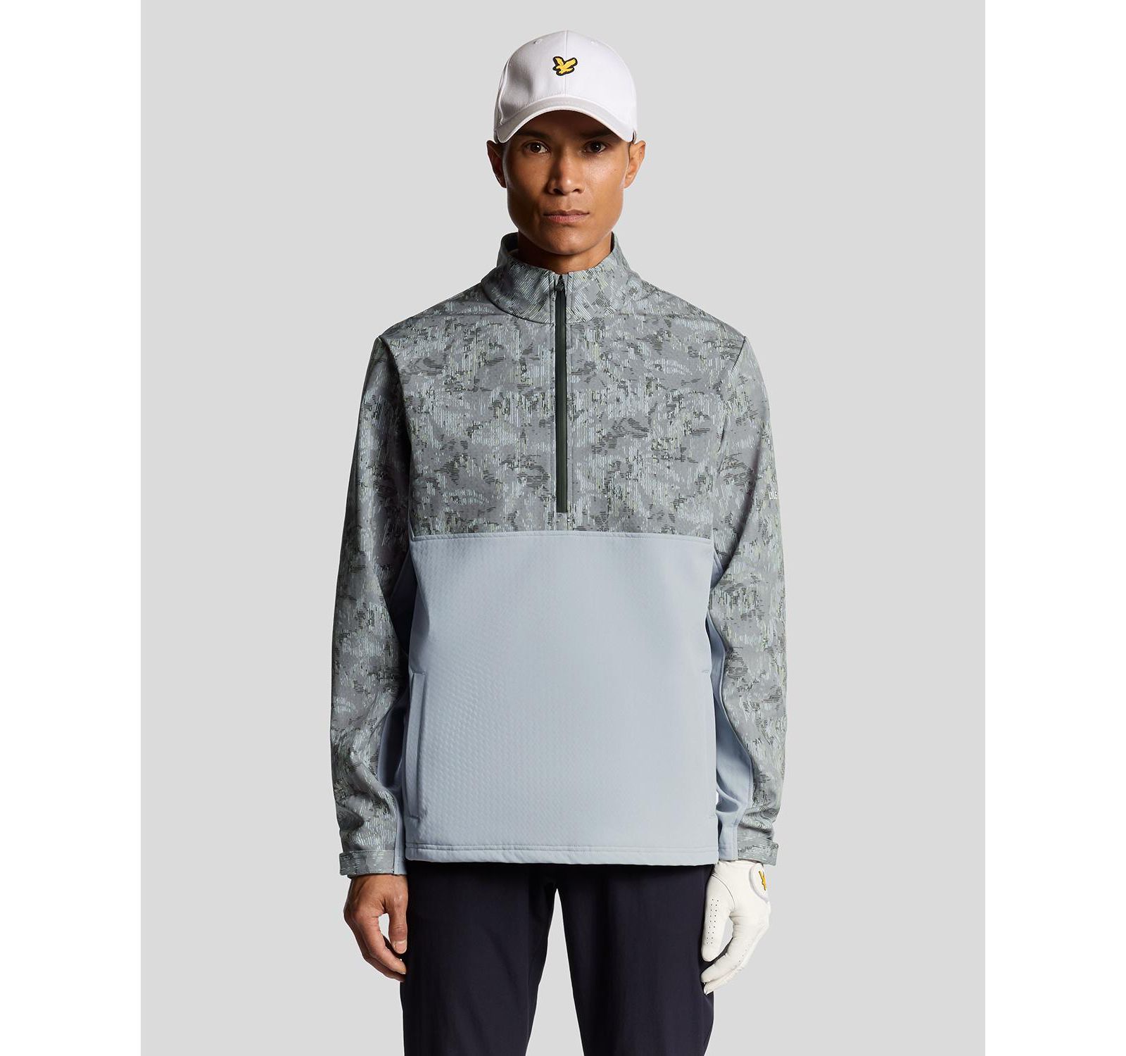 Lyle & Scott Men's Golf Printed Half Zip Windjammer Jacket