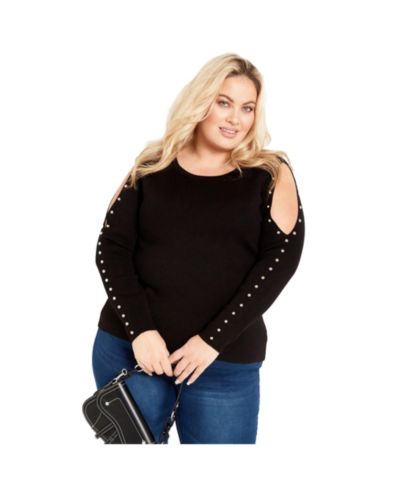 Женский джемсер Avenue Plus Size Cold Shoulder Full Length Sleeves