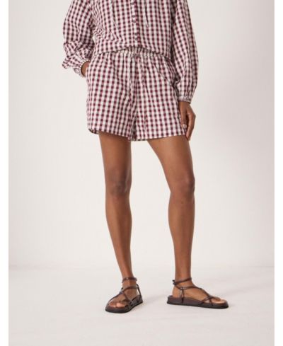 Hush Женские шорты для пляжа Ernie Gathered Gingham