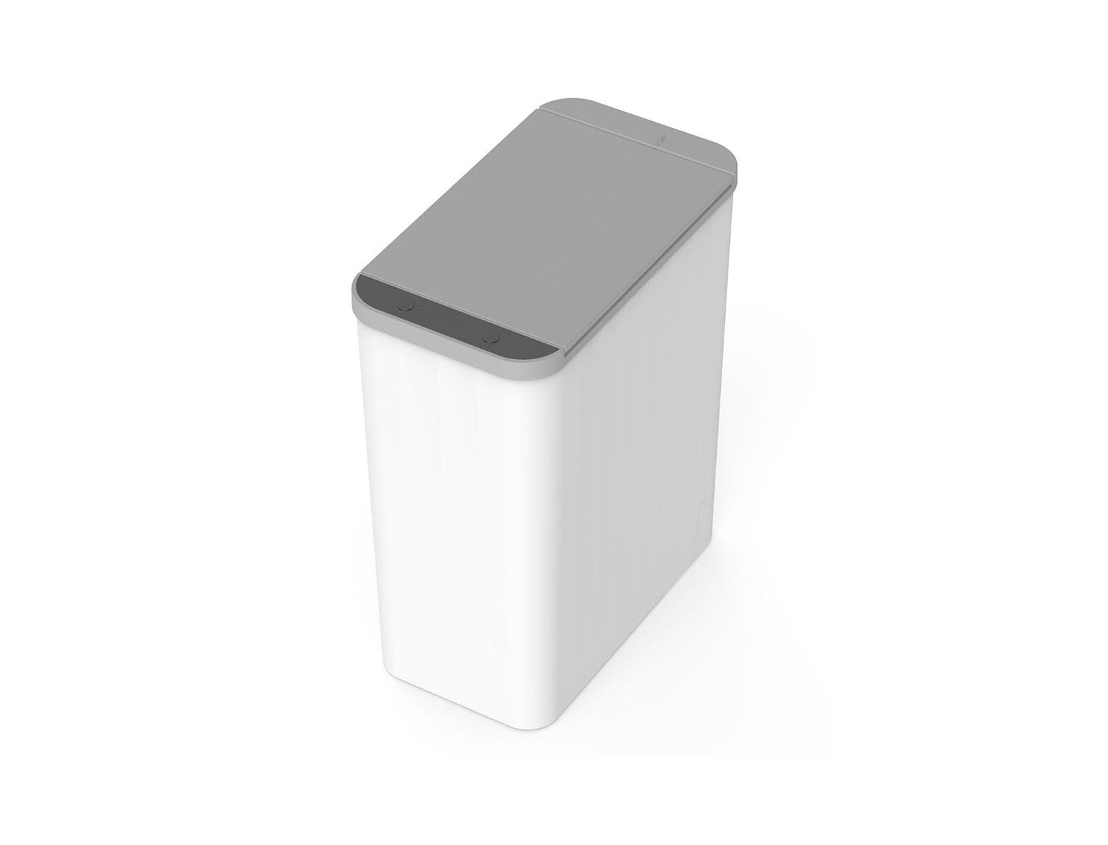 NINESTARS Automatic Motion Sensor Slim Trash Can with Hidden Toilet Brush For Bathroom