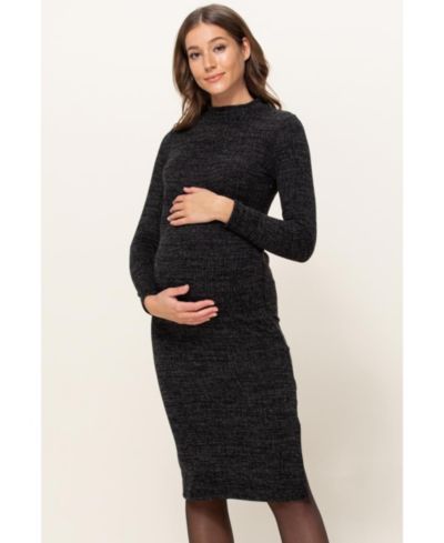 Платье-свитер Hello Miz Maternity Mock Neck Long Sleeve Side Slit