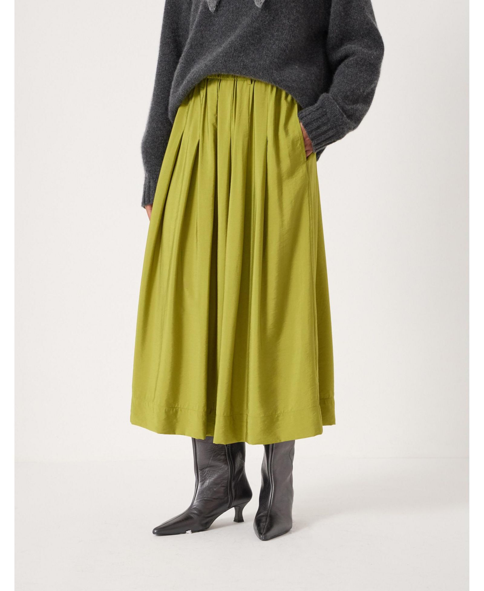 Hush Women's Pleated Air Flow Midi Skirt