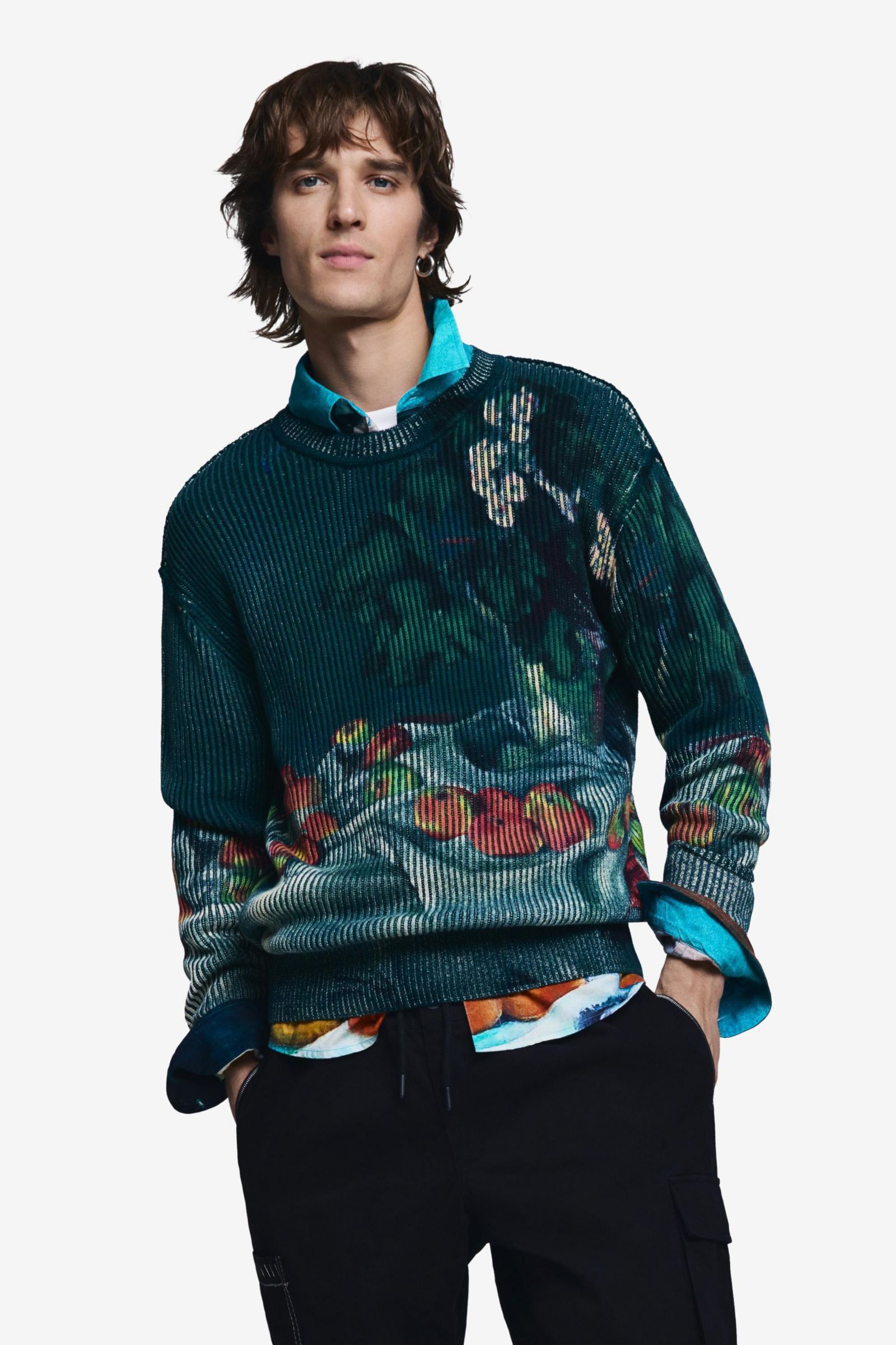Desigual Men's Still Life Texture Sweater